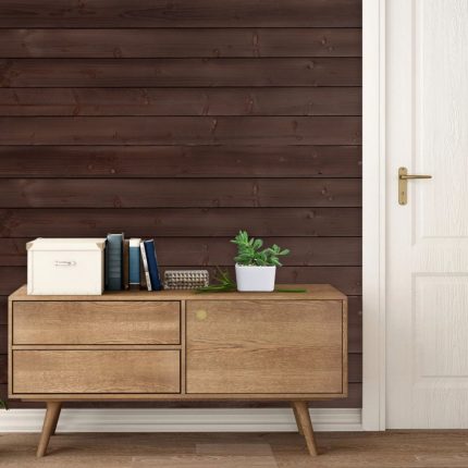 Chocolate Brown Shiplap Siding Boards for Interior, Exterior Walls - (94